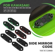 For Kawasaki Ninja 500 300 400 650 ZX-4RR ZX-6R ZX-4R Rearview Mirror Block Off Base Plates Cover Ho