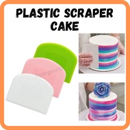 Plastic Scraper Cake Cream Scraper Flour Dough Cutter Bread Powder Scraper Kitchen DIY Tool Semicircle D-shaped