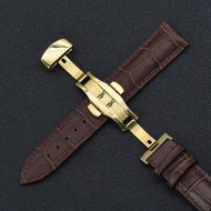 Top Quality Watch Strap 18mm 20mm 22mm 24mm Calf Genuine Leather Watch Band Alligator Grain Brown Watch Strap For Tissot Seiko