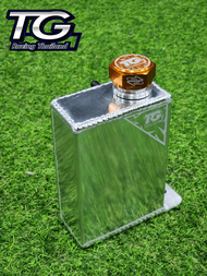 ถังพักน้ำ อลูมิเนียม ทรงแบบปากเฉียง V2 ขนาด 2x4 นิ้ว จาก TG-Racing แบบสีดำ แบบสีเงิน