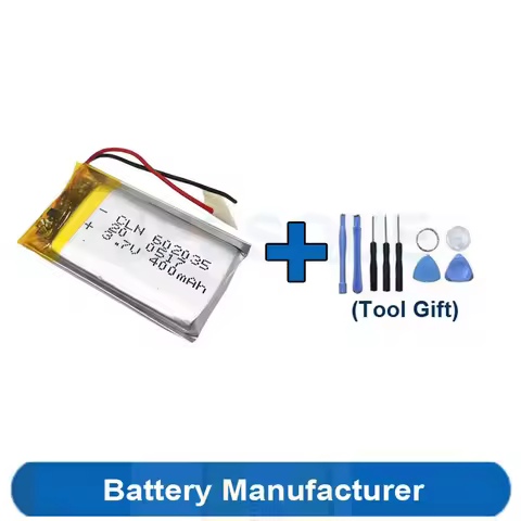 Toolset Gift+ 400mAh AHB582035PR-03 602035 Battery For Jabra Speak 510 Wireless Bluetooth Speaker Ba