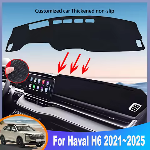 Auto Parts For Haval H6 2021~2025 HEV PHEV Car Dashboard Cover Mat Instrument Panel Carpets Non-Slip