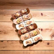 Lố 12 Kẹp Càng Cua Màu Trà Sữa Hình Capybara Dễ Thương