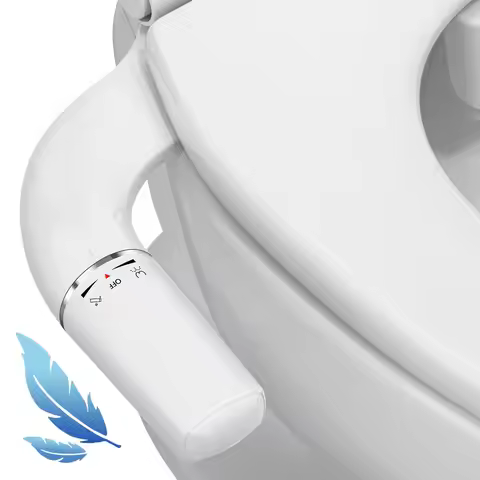 Ultra-Slim Bidet Attachment for Toilet - Dual Nozzle (Frontal & Self Cleaning) Hygienic Bidets for E