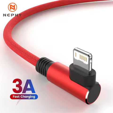 90 Degree Fast Charge USB Cable For iPhone 13 12 11 Pro X XS Max 6 6S 7 8 Plus iPad Wire Origin Long