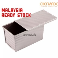 Chefmade Bread Pan Non Stick Corrugated Loaf Pan with Cover / Bread Tin / Toast Box / Loaf Pan / Bread Pan 450g