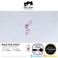 FiBiCandy ITL0252 Georgia 16G ASTM F136 Implant Grade Titanium Piercing Natural Stone CZ