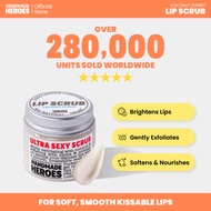 Handmade Heroes Coconut Sorbet Lip Scrub 30g Exfoliates Dead Skin Moisturising Dry Chapped Lips Natu