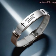 DELMERZA Family Friendship Bracelet, Stainless Steel/PVC Adjustable Inspirational Quotes Braclets, W