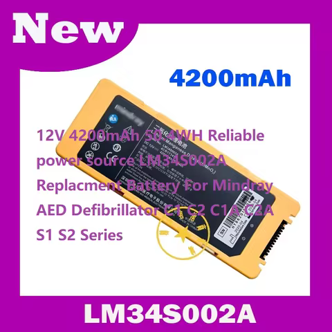 12V 4200mAh 50.4WH Reliable power source LM34S002A Replacment Battery For Mindray AED Defibrillator 