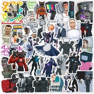 10/50Pcs Skibidi Toilet Game Stickers for Skateboard Helmet Laptop Phone Suitcase Cartoon Sticker Kids Toys