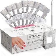 Gel Nail Polish Remover - Gel Polish Remover Wraps BTArtbox Nail Foil Wraps 200Pcs Soak Off Gel Remo