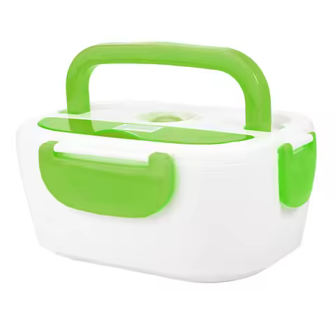 Heating Lunch Box Electric Lunch Box Portable Electric Heating Food Container 40W Green 23 x 16.5 x 