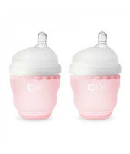 ขวดนมซิลิโคน Olababy ขนาด 4 ออนซ์ แพ็คคู่ (2ขวด) (จุก0-3m)