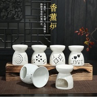 Iwishan Ceramic Small Aromatherapy Burner Hollow Aromatherapy Essential Oil Incense Burner Ornaments
