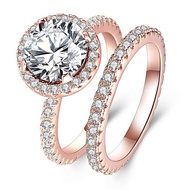 Silver 925 Original Ring For Women Creative rose gold simplicity Fashion Jewellery/Cincin Perak Perempuan Murah JZC149