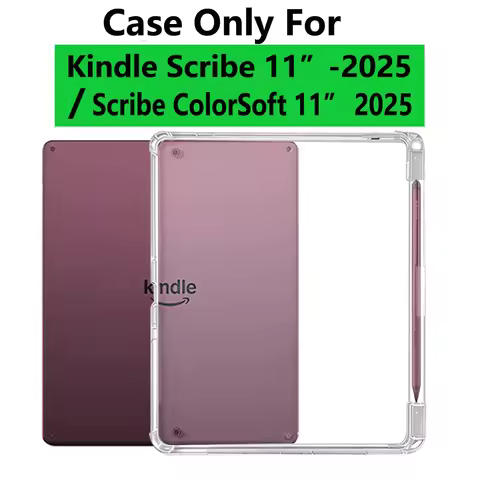 Clear Case for Kindle Scribe 11"2025/Scribe Colorsoft 11"Soft TPU Back Cover Protective Cases
