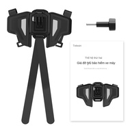 TELESIN Motorcycle Helmet Mount Strap Flodable Front Chin Mount for GoPro 12 Hero 11 10 9 DJI Osmo A