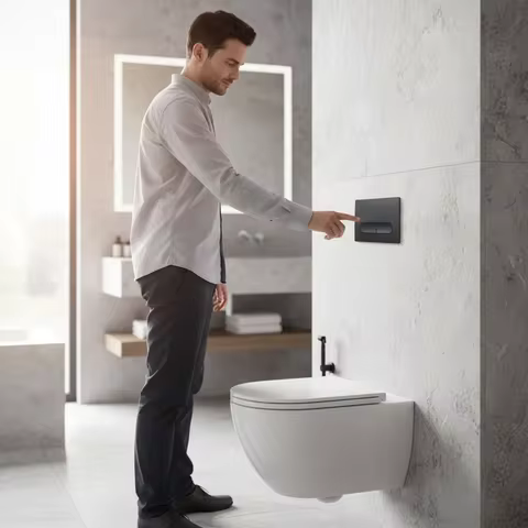 Dual-Flush Actuator Plate for Concealed Cisterns UP300 / UP320 / UP720 Compatible with Geberit Sigma