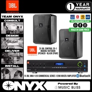 Background Music PA System JBL VMA1120 120W Bluetooth Mixer Amplifier with JBL Control 25-1 Indoor/O