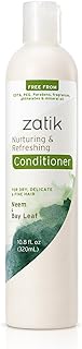 Zatik Naturals - Neem and Bay Leaf Nurturing and Refreshing Conditioner Thinning hair, hair loss (10.8 fl oz, 320ml) Vegan Bio-degradable pH Balanced FREE FROM EDTA, PEG, Parabens, fragrances