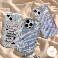 INS Transparent Butterfly Laser Card Paper Case Compatible for IPhone 16 14 15 12 11 13 Pro Max 15 6