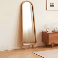 SFSolid Wood Dressing Mirror Full Body Floor Mirror Clothing Store Full-Length Mirror Home Wall Mount Floor Mirror Full