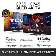 TCL C745 QLED 4K Google TV | 55 65 75 85 inch | iMAX Enhanced | 144 Hz VRR | HDMI 2.1 | Dolby Atmos | Gaming TV