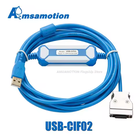 USB-CIF02 Gold-plated Programming Cable Suitable For Omron PLC Communication CPM1 CPM1A/2A CQM1 C200