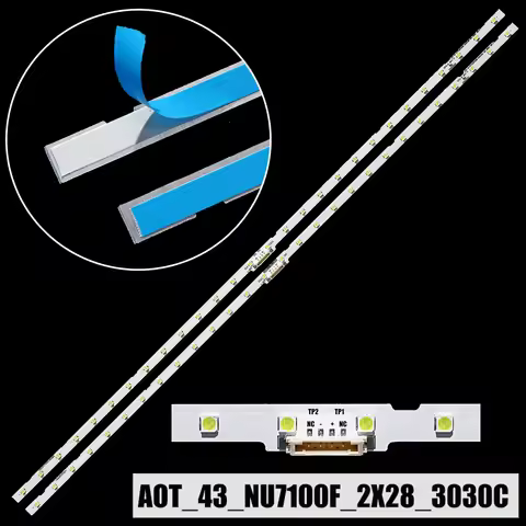LED BackLight Strip For AOT_43_NU7100F_2X28_3030C UA43N5500AK UA43NU7090W UA43NU7100 UA43RU7100J UE4