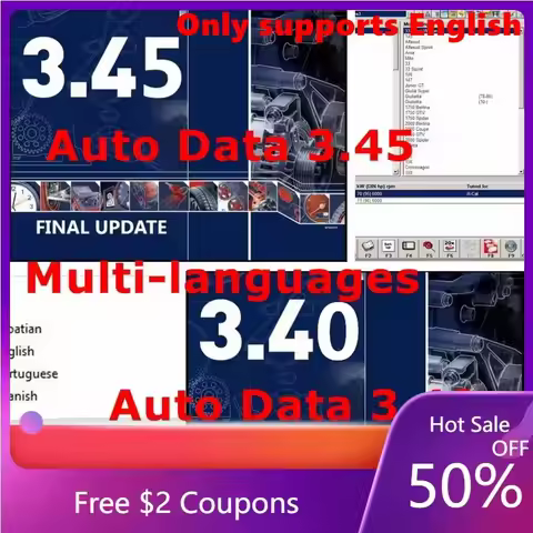 AutoData 3.45 English Version Automobile Maintenance Software Multilingual Compatible with 3.41/3.40