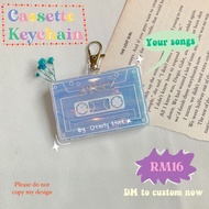 CASSETTE KEYCHAIN WITH SPOTIFY CODE l RESIN KEYCHAIN l SPOTIFY CODE KEYCHAIN