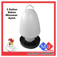 3 Gallon Chicken Drinker Bekas Minuman Ayam Tank air ayam Duck Quail Minum Air Ayam Burung Poultry Chicken Water Feeder