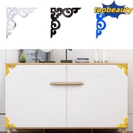 TOPBEAUTY 4PCS Mirror Wall Corner Sticker, Self Adhesive DIY Mirror Sticker, Fashion Acrylic Room Decor Cabinet Decals Home