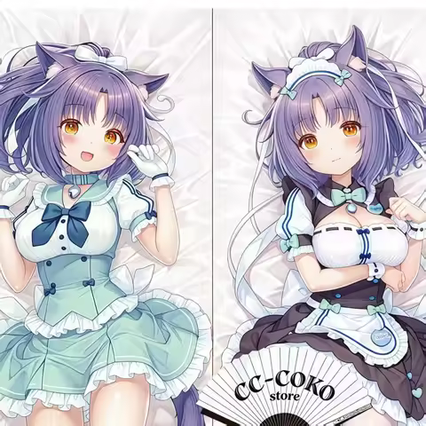 Anime Girl Body Pillow Case Cat Double-sided Printed Custom Life size Japanese Hugging Long Soft Pil