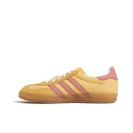 Adidas Originals Gazelle Suede Low top Skateboard Shoes Womens Yellow Pink IE2959