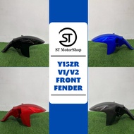 YAMAHA Y15 Y15ZR YSUKU V1/V2 FRONT FENDER & BRACKET (BLACK/CARBON/RM7 RED/MATT GREY/DPBMC BLUE/DMRK 