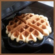 B&C MARKET Belgian Heart Waffle Iron Non-Stick Stovetop 4-Heart Maker