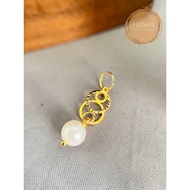 Emas 916 Loket Minimalist Pearl/ 916 Gold Pendant with pearl