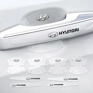 4/8PCS Transparent Car Door Handle Protection Films Stickers Accessories For Hyundai GDI I10 I20 I40