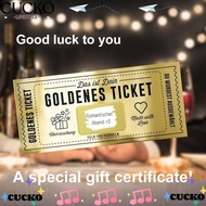 CUCKO Golden Ticket Scratch Card, Scratch Ticket with Envelope Concert Ticket, Party Favor Raffle Sc