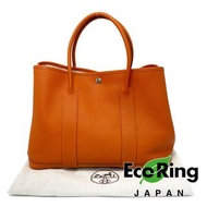 △ Hermes 愛馬仕 Garden Party 36 8V Orange Poppy Negonda Calfskin Palladium-plated Hardware Handbag Stamp [R] 海馬橙色牛皮銀扣手袋 [R]刻 - 247006450