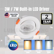 3W 7W LED Eyeball Spotlight Ceiling Light Led Downlight Spot Light Led Ceiling Light Lampu Sportligh