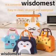 WISDOMEST Cartoon Stereoscopic Lunch Bag,  Cloth Thermal Insulated Lunch Box Bags, Portable Thermal Bag Lunch Box Accessories Tote Food Small Cooler Bag