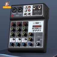 [Whgirl] Audio Mixer Support Bluetooth 5.0 USB Portable 4 48V Mixer for Performance Computer