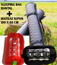 (COD)-paket matras dan sleeping bag polar bantal