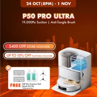 MOVA P50 Ultra / P50 Pro Ultra Robot Vacuum Cleaner | 19,000Pa Suction | 100% Hair Removal Rate & 0%