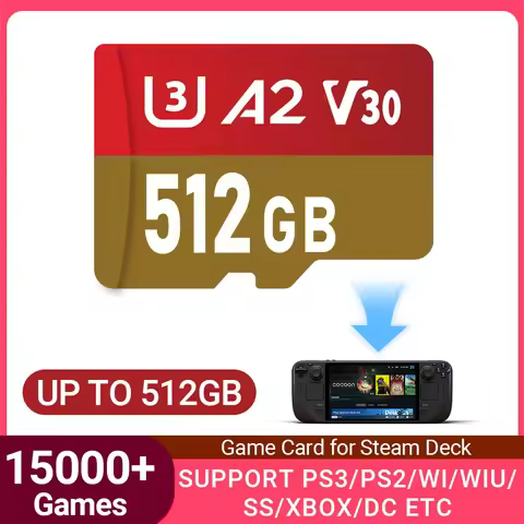 512G/256G Game Card For Steam Deck Batocera 40 with 30+Emulators 15000 Games Memory Card for PS3/PS2