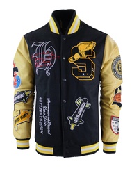 VARSITY JACKET 3202 Mens Streetwear Urban Padding Quilted Linning Heavy Fashion Jacket