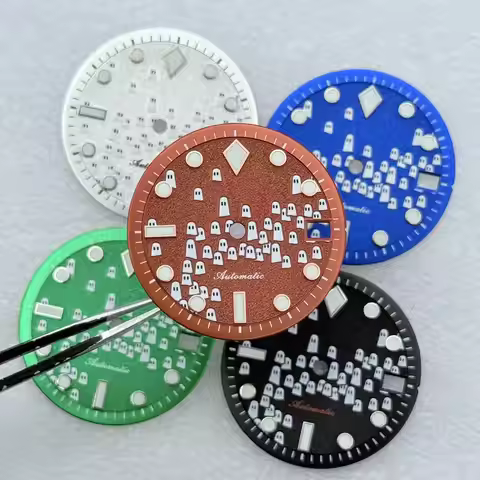 28.5mm No logo Halloween NH35 Watch Dial for Seiko Spinnaker Fleuss 50 Phantoms NH35/4R/7S Automatic